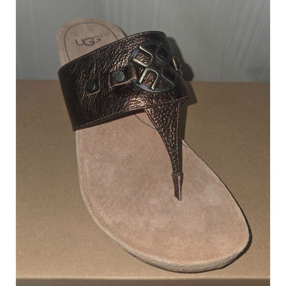 UGG Australia BRIELLA Wedge Thong Sandals Women Size US 6 NEW 1009853 - Picture 3 of 8